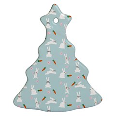 Funny And Funny Hares  And Rabbits In The Meadow Ornament (christmas Tree)  by SychEva