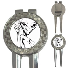 Paul Alien 3-in-1 Golf Divots by KenArtShop