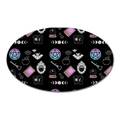 Witch Goth Pastel Pattern Oval Magnet by InPlainSightStyle