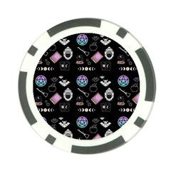 Witch Goth Pastel Pattern Poker Chip Card Guard by InPlainSightStyle