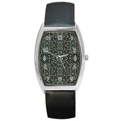 Initricate Ornate Abstract Print Barrel Style Metal Watch by dflcprintsclothing