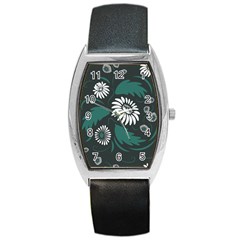 Folk Flowers Pattern Barrel Style Metal Watch by Eskimos