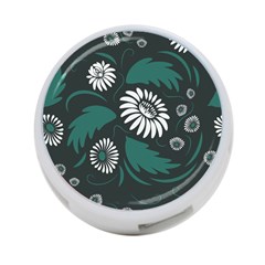 Folk Flowers Pattern 4-port Usb Hub (two Sides) by Eskimos