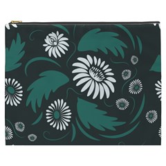 Folk Flowers Pattern Cosmetic Bag (xxxl) by Eskimos