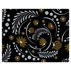 Folk Flowers Pattern Double Sided Flano Blanket (medium)  by Eskimos