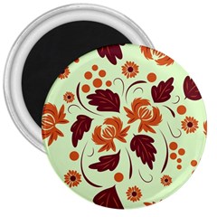 Folk Flowers Pattern 3  Magnets by Eskimos