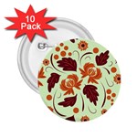 Folk flowers pattern 2.25  Buttons (10 pack)  Front