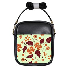 Folk Flowers Pattern Girls Sling Bag by Eskimos