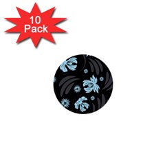 Folk flowers pattern 1  Mini Buttons (10 pack) 