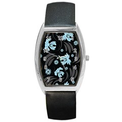 Folk Flowers Pattern Barrel Style Metal Watch by Eskimos