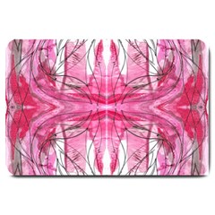 Magenta Symmetry Iv Large Doormat  by kaleidomarblingart