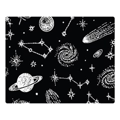 Dark Stars And Planets Double Sided Flano Blanket (large)  by AnkouArts