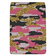 Abstract Glitter Gold, Black And Pink Camo Removable Flap Cover (s) by AnkouArts