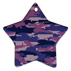 Abstract Purple Camo Star Ornament (Two Sides)