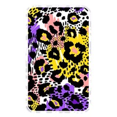 Black Leopard Print With Yellow, Gold, Purple And Pink Memory Card Reader (rectangular) by AnkouArts