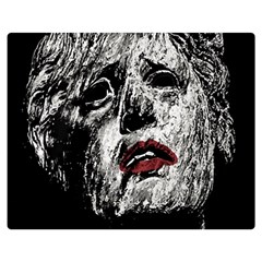 Creepy Head Sculpture Artwork Double Sided Flano Blanket (medium)  by dflcprintsclothing