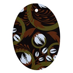 Folk Flowers Pattern Floral Surface Design Ornament (oval) by Eskimos