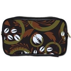 Folk Flowers Pattern Floral Surface Design Toiletries Bag (two Sides) by Eskimos