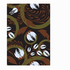 Folk Flowers Pattern Floral Surface Design Large Garden Flag (two Sides) by Eskimos