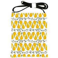 Juicy Yellow Pear Shoulder Sling Bag by SychEva