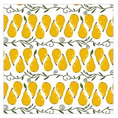 Juicy Yellow Pear Large Satin Scarf (square) by SychEva