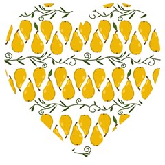 Juicy Yellow Pear Wooden Puzzle Heart by SychEva