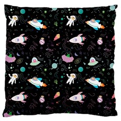 Funny Astronauts, Rockets And Rainbow Space Standard Flano Cushion Case (one Side) by SychEva