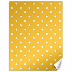 1950 Happy Summer Yellow White Dots Canvas 18  X 24 