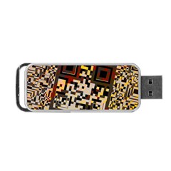 Root Humanity Bar And Qr Code Combo In Brown Portable Usb Flash (one Side) by WetdryvacsLair