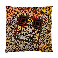 Root Humanity Bar And Qr Code Flash Orange And Purple Standard Cushion Case (two Sides) by WetdryvacsLair