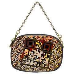 Root Humanity Bar And Qr Code Flash Orange And Purple Chain Purse (two Sides) by WetdryvacsLair