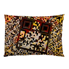 Root Humanity Bar And Qr Code Flash Orange And Purple Pillow Case by WetdryvacsLair