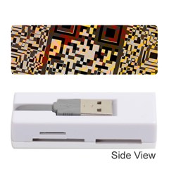 Root Humanity Bar And Qr Code Flash Orange And Purple Memory Card Reader (stick) by WetdryvacsLair