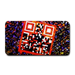 Root Humanity Bar And Qr Code In Flash Orange And Purple Medium Bar Mats by WetdryvacsLair