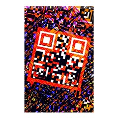 Root Humanity Bar And Qr Code In Flash Orange And Purple Shower Curtain 48  X 72  (small)  by WetdryvacsLair