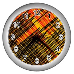 Root Humanity Orange Yellow And Black Wall Clock (silver) by WetdryvacsLair