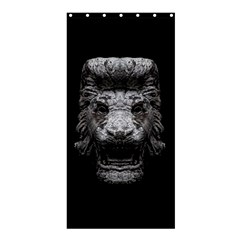 Creepy Lion Head Sculpture Artwork 2 Shower Curtain 36  X 72  (stall) 