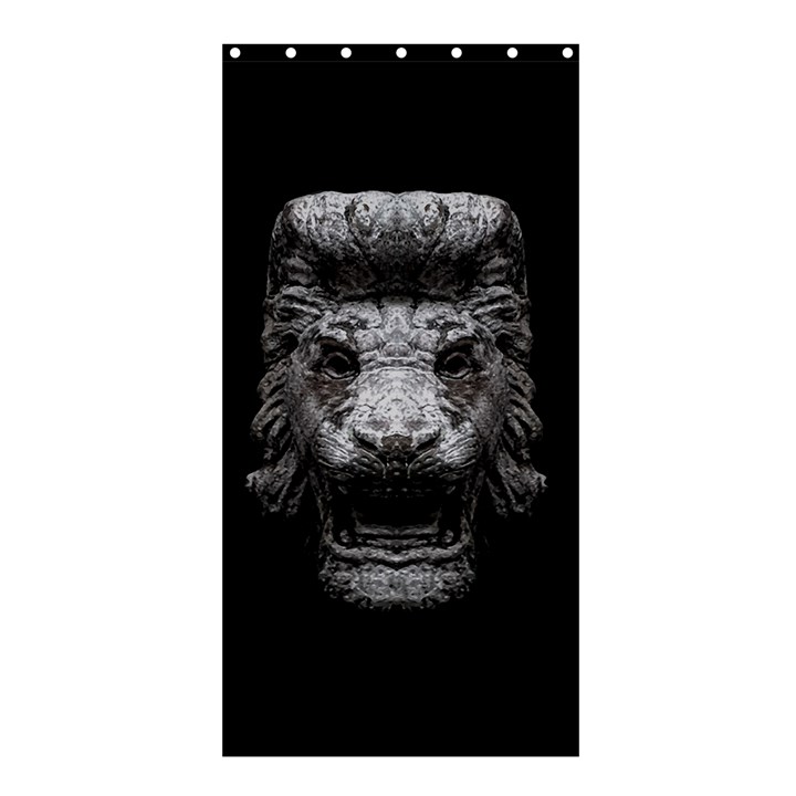 Creepy Lion Head Sculpture Artwork 2 Shower Curtain 36  x 72  (Stall) 