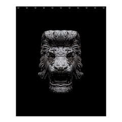 Creepy Lion Head Sculpture Artwork 2 Shower Curtain 60  X 72  (medium)  by dflcprintsclothing