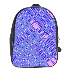 Root Humanity Barcode Purple Pink And Galuboi School Bag (large) by WetdryvacsLair