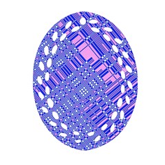 Root Humanity Barcode Purple Pink And Galuboi Ornament (oval Filigree) by WetdryvacsLair