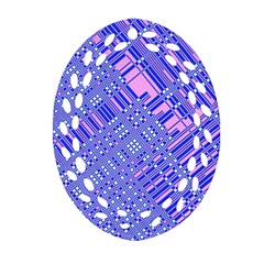 Root Humanity Barcode Purple Pink And Galuboi Oval Filigree Ornament (two Sides) by WetdryvacsLair