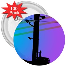 Vaporwave Wires And Transformer 3  Buttons (100 Pack)  by WetdryvacsLair