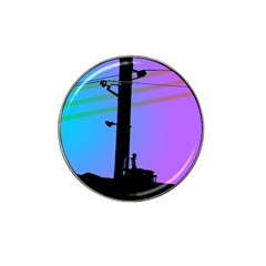 Vaporwave Wires And Transformer Hat Clip Ball Marker (4 Pack) by WetdryvacsLair