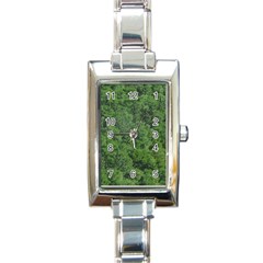 Leafy Forest Landscape Photo Rectangle Italian Charm Watch by dflcprintsclothing