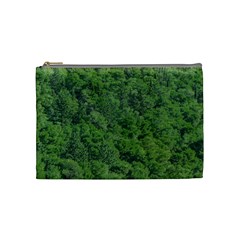 Leafy Forest Landscape Photo Cosmetic Bag (medium) by dflcprintsclothing