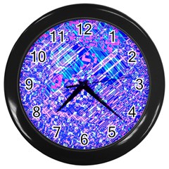 Root Humanity Bar And Qr Code Combo In Purple And Blue Wall Clock (black) by WetdryvacsLair