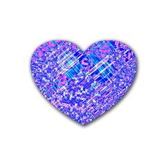 Root Humanity Bar And Qr Code Combo In Purple And Blue Heart Coaster (4 Pack)  by WetdryvacsLair