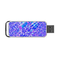 Root Humanity Bar And Qr Code Combo In Purple And Blue Portable Usb Flash (one Side) by WetdryvacsLair