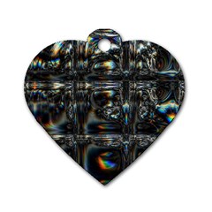 Power Up Dog Tag Heart (one Side) by MRNStudios